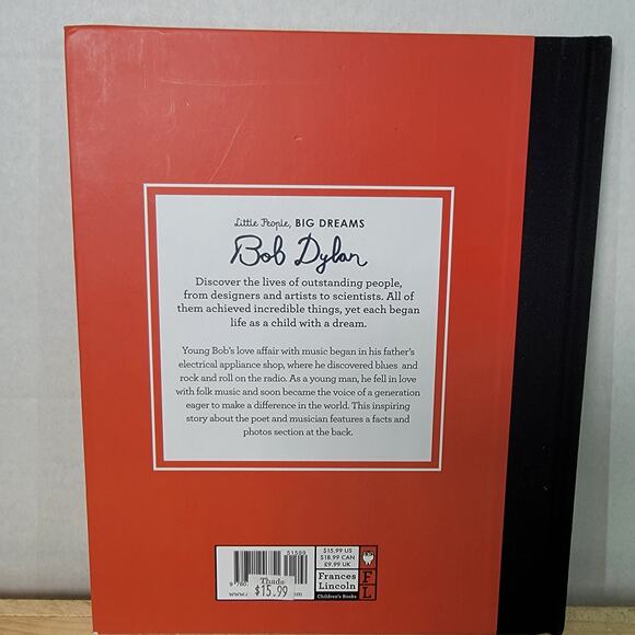 BOOK Little People, Big Dreams Bob Dylan (hardback) - Picture 3 of 3
